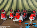 6 Ehrle KD1140 cold water pressure washers lined up outside the Idro Power Workshop